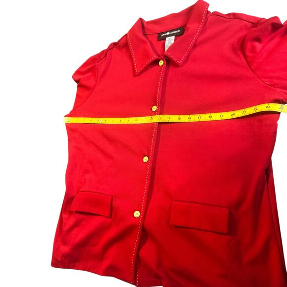 65. NWT Sag Harbor Red 4 Anchor Button Blazer Size XL - Picture 6 of 8